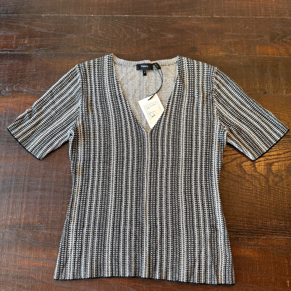 Theory women’s ribbed short sleeve shirt